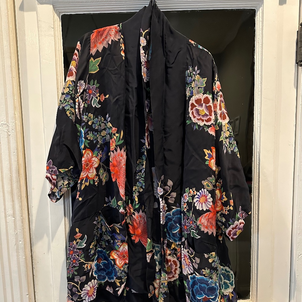 Johnny Was silky blouse size small